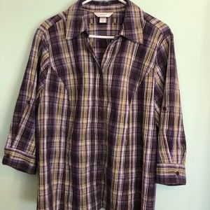 CJBanks plaid blouse